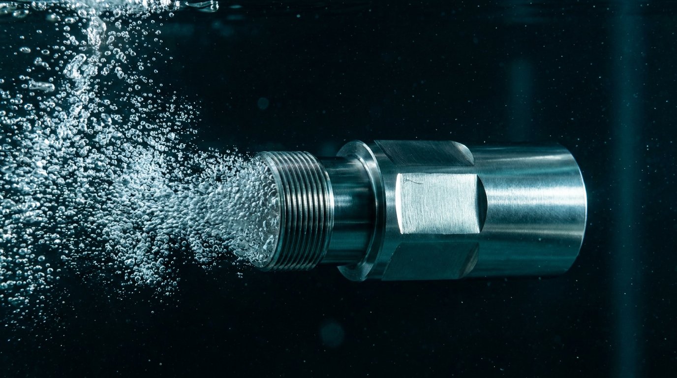 Illustrative recreation of the generator emitting fine bubbles underwater