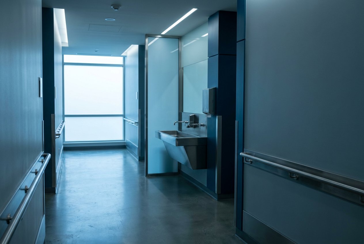 Illustrative: clinic corridor