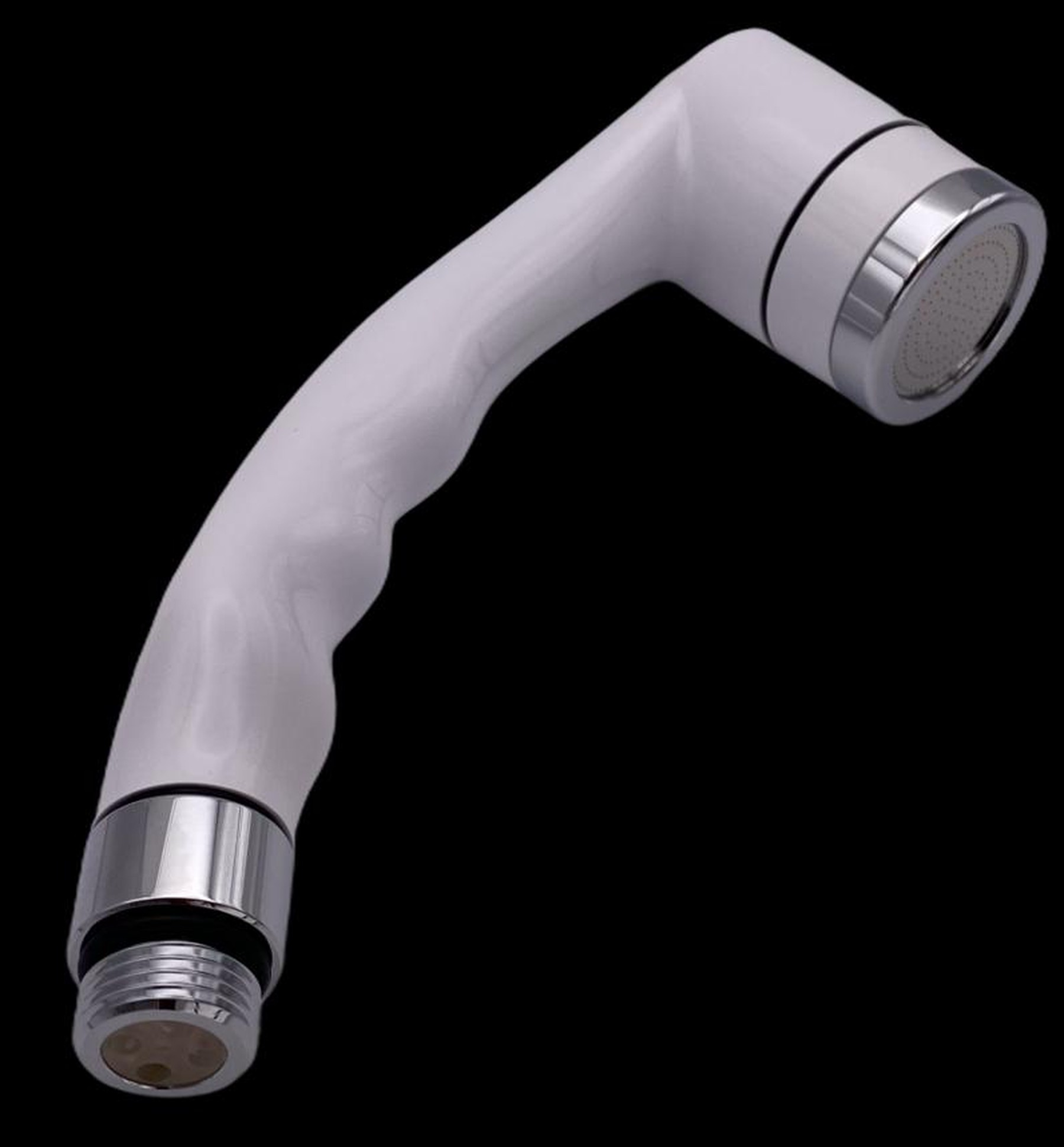 AQVION Shower handheld head, white with chrome fittings
